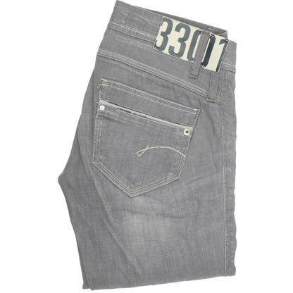 G-Star Saville Women Grey Straight Slim Stretch Jeans W26 L31