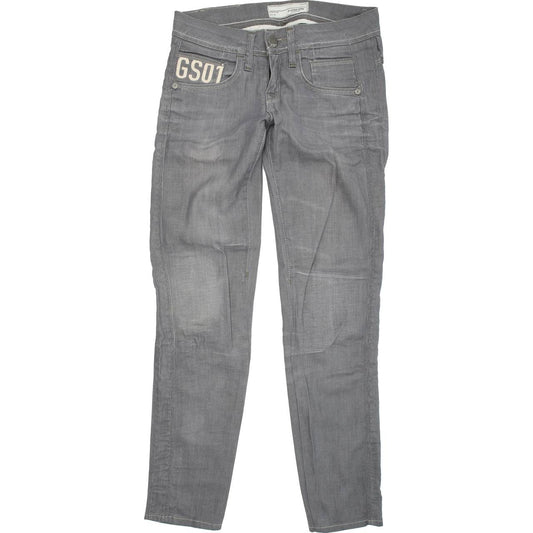 G-Star Saville Women Grey Straight Slim Stretch Jeans W26 L31