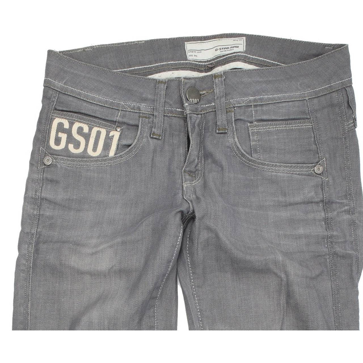 G-Star Saville Women Grey Straight Slim Stretch Jeans W26 L31