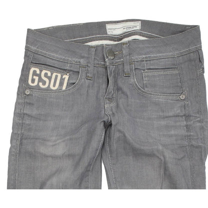 G-Star Saville Women Grey Straight Slim Stretch Jeans W26 L31