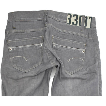 G-Star Saville Women Grey Straight Slim Stretch Jeans W26 L31
