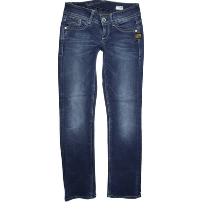 G-Star Lynn Women Blue Straight Regular Stretch Jeans W26 L30
