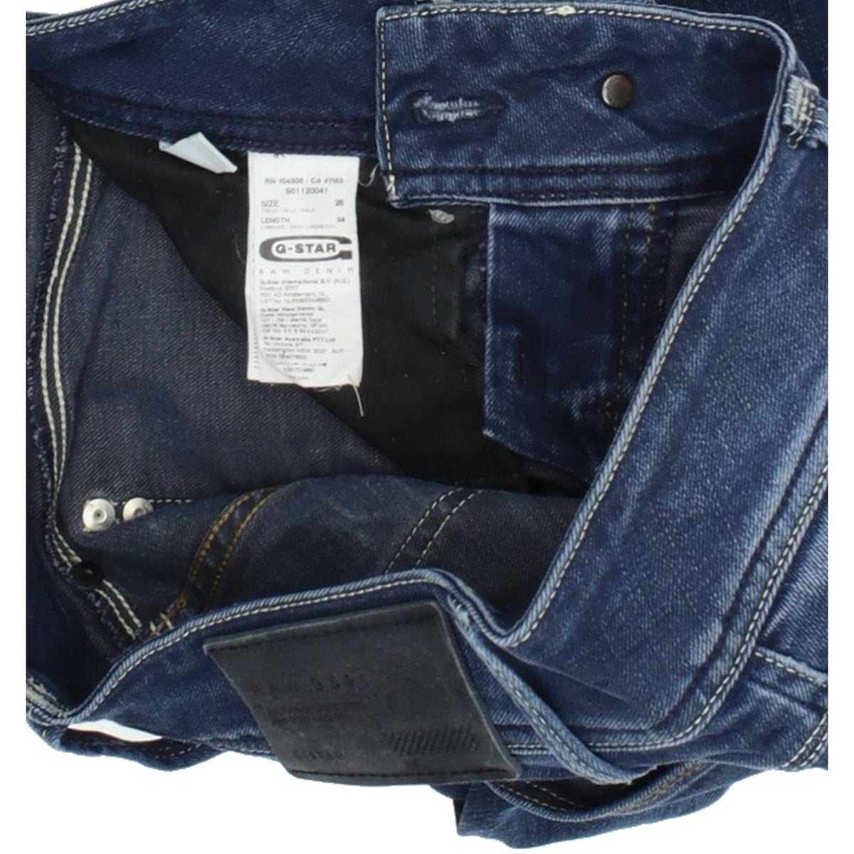 G-Star Lynn Women Blue Straight Regular Stretch Jeans W26 L30