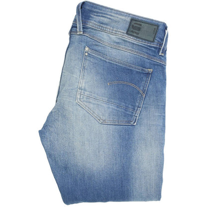 G-Star Lynn Mid Women Blue Skinny Slim Stretch Jeans W28 L32