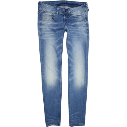 G-Star Lynn Mid Women Blue Skinny Slim Stretch Jeans W28 L32