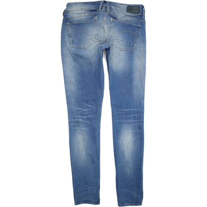 G-Star Lynn Mid Women Blue Skinny Slim Stretch Jeans W28 L32
