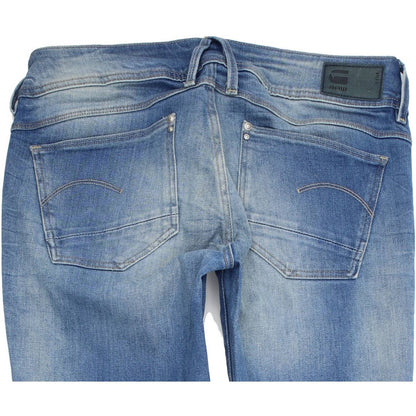 G-Star Lynn Mid Women Blue Skinny Slim Stretch Jeans W28 L32