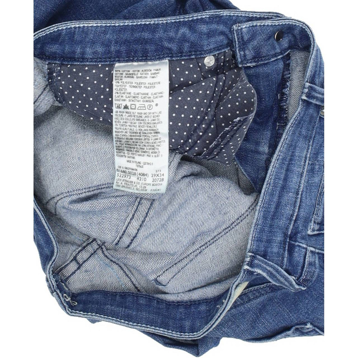 Levi's Women Blue Skinny Slim Stretch Jeans W29 L34