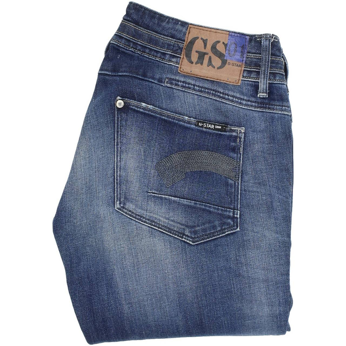 G-Star Heller Women Blue Straight Regular Stretch Jeans W28 L30