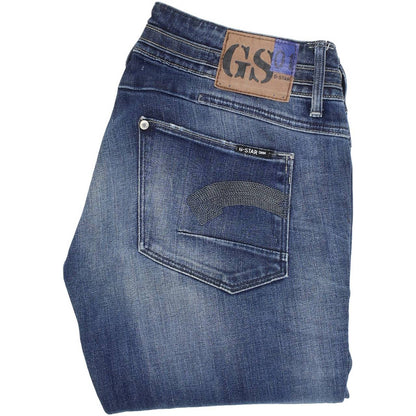 G-Star Heller Women Blue Straight Regular Stretch Jeans W28 L30