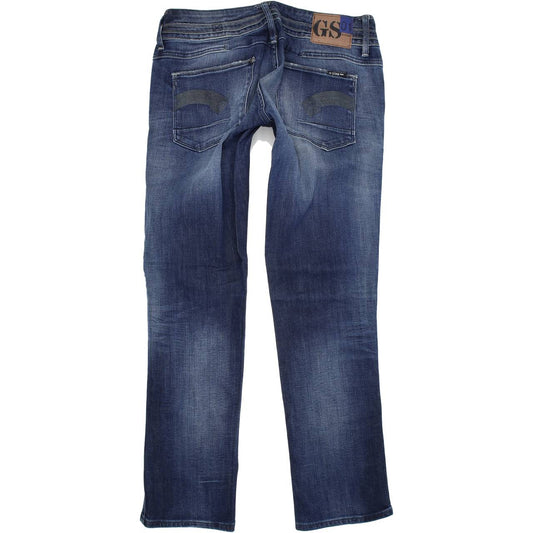 G-Star Heller Women Blue Straight Regular Stretch Jeans W28 L30