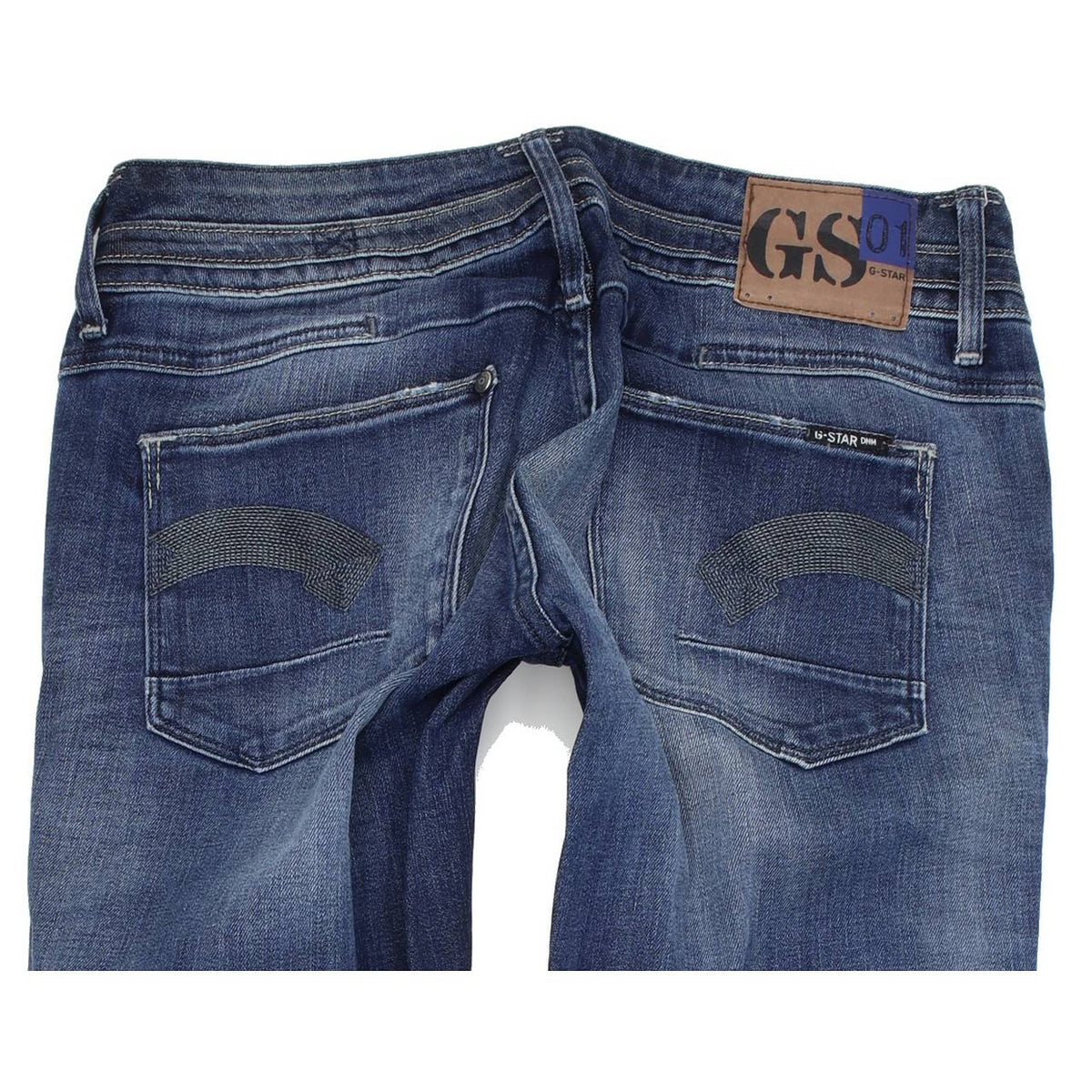 G-Star Heller Women Blue Straight Regular Stretch Jeans W28 L30