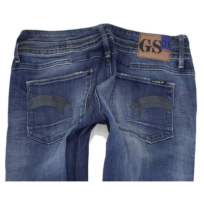 G-Star Heller Women Blue Straight Regular Stretch Jeans W28 L30