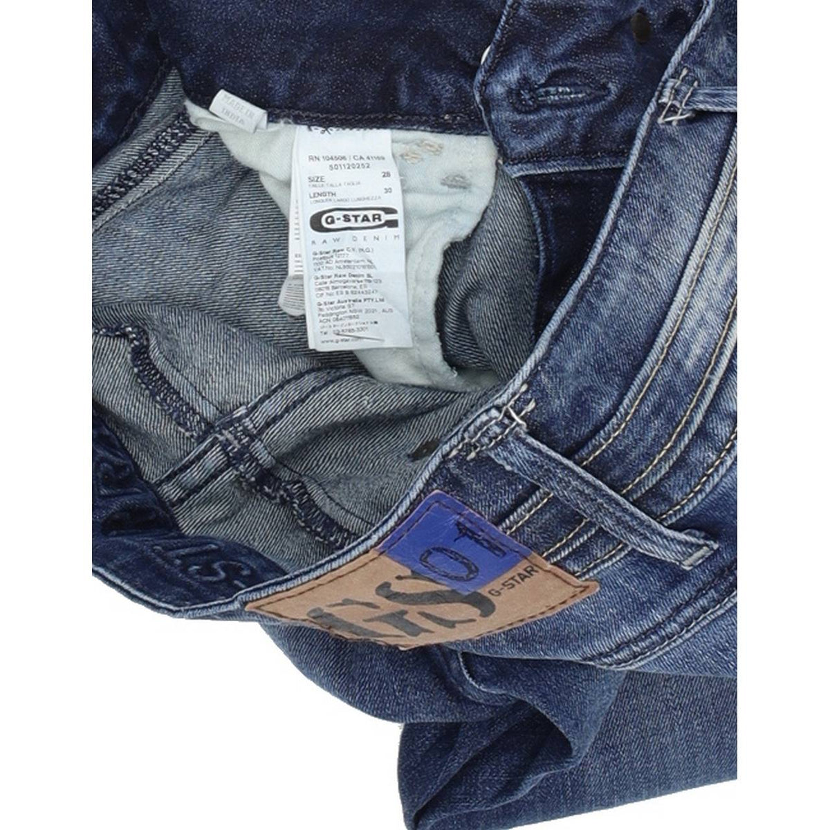 G-Star Heller Women Blue Straight Regular Stretch Jeans W28 L30
