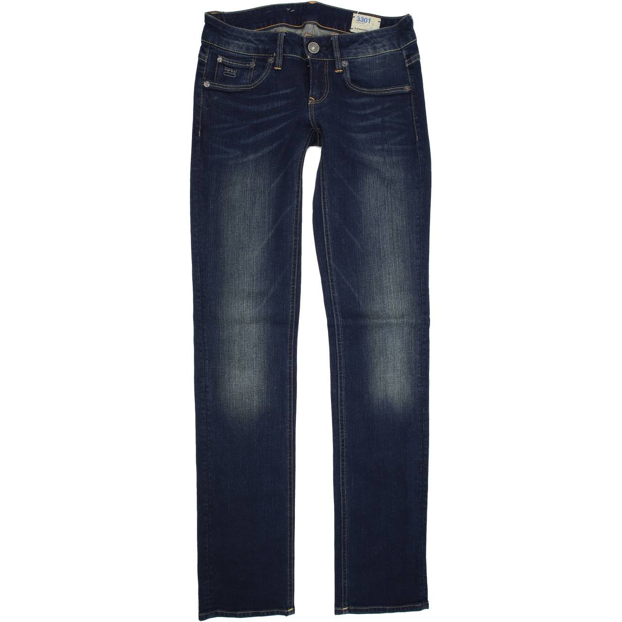 G-Star Women Blue Straight Regular Stretch Jeans W26 L32