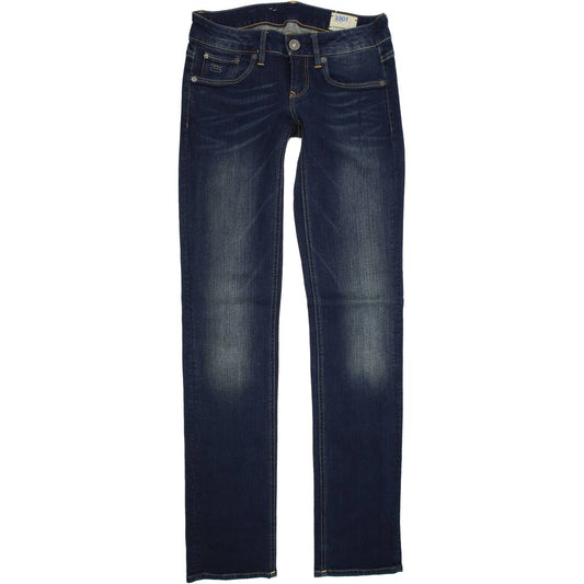 G-Star Women Blue Straight Regular Stretch Jeans W26 L32