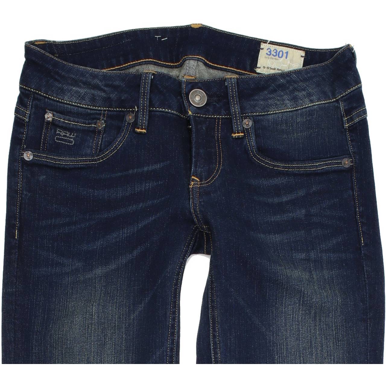 G-Star Women Blue Straight Regular Stretch Jeans W26 L32
