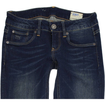 G-Star Women Blue Straight Regular Stretch Jeans W26 L32