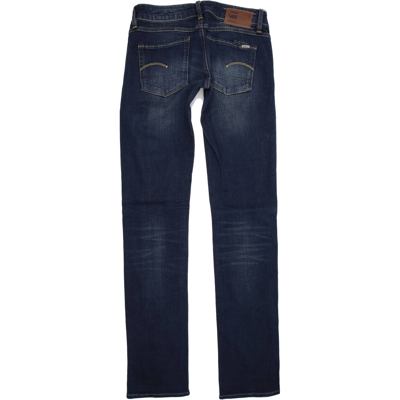 G-Star Women Blue Straight Regular Stretch Jeans W26 L32
