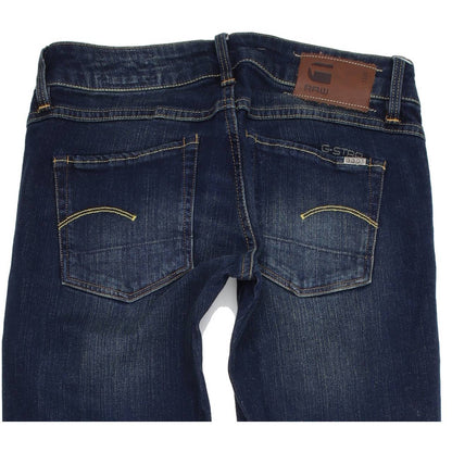 G-Star Women Blue Straight Regular Stretch Jeans W26 L32