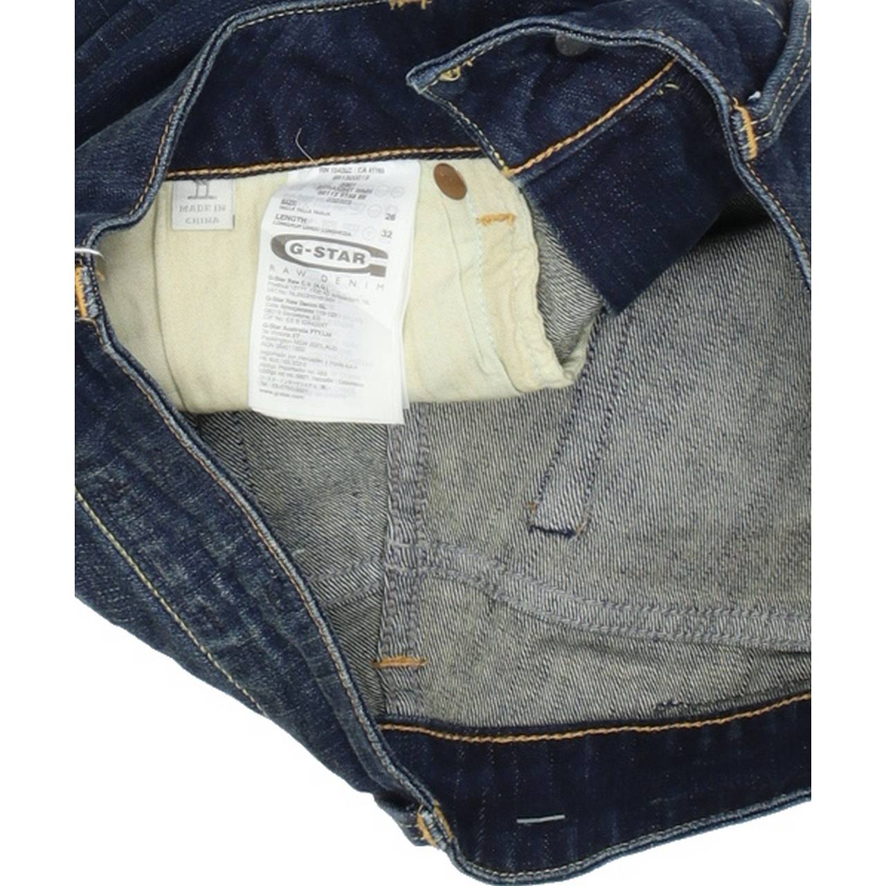 G-Star Women Blue Straight Regular Stretch Jeans W26 L32