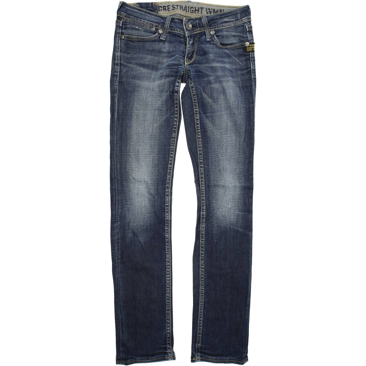 G-Star Core Women Blue Straight Regular Stretch Jeans W27 L34