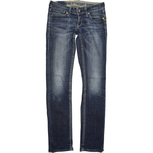 G-Star Core Women Blue Straight Regular Stretch Jeans W27 L34