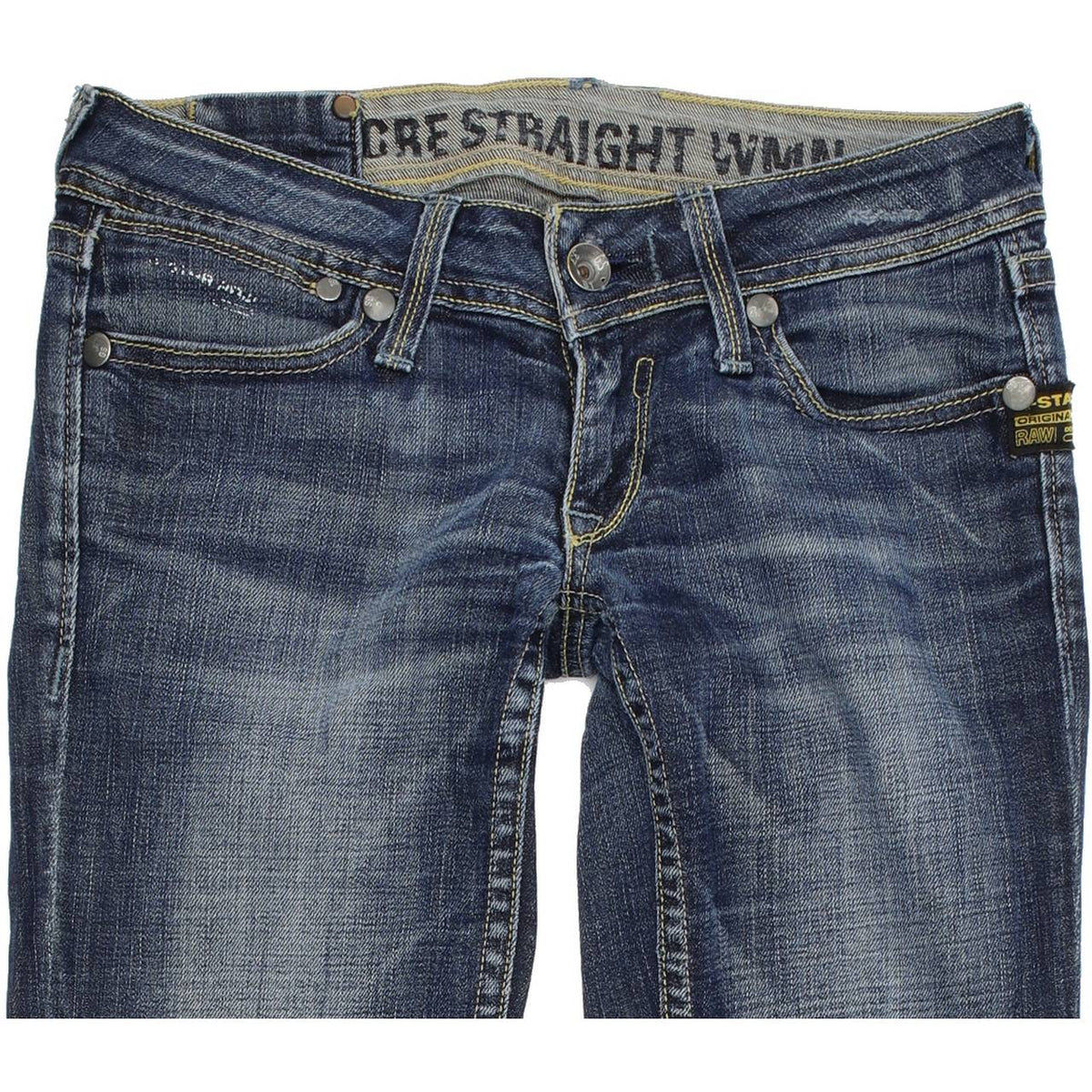 G-Star Core Women Blue Straight Regular Stretch Jeans W27 L34