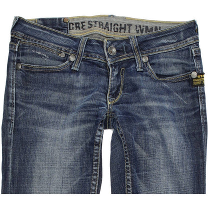G-Star Core Women Blue Straight Regular Stretch Jeans W27 L34
