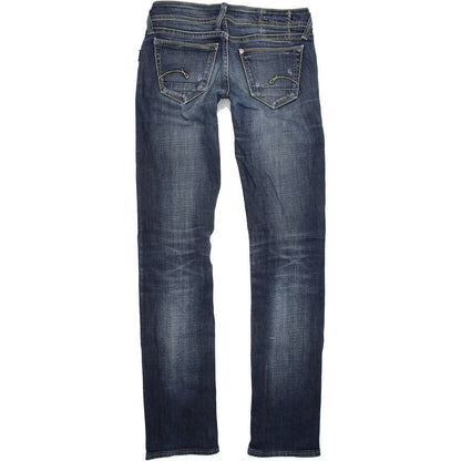 G-Star Core Women Blue Straight Regular Stretch Jeans W27 L34