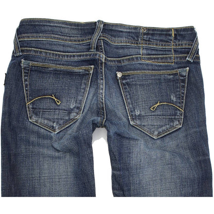 G-Star Core Women Blue Straight Regular Stretch Jeans W27 L34