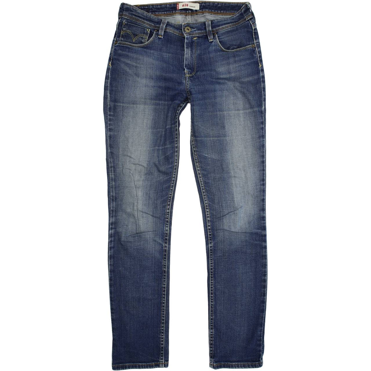 Levi's 628 Women Blue Skinny Slim Stretch Jeans W29 L32