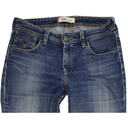Levi's 628 Women Blue Skinny Slim Stretch Jeans W29 L32