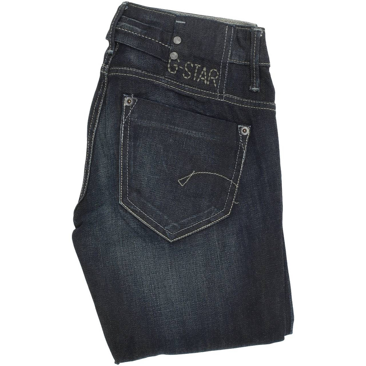 G-Star Midge Women Blue Straight Regular Stretch Jeans W25 L32