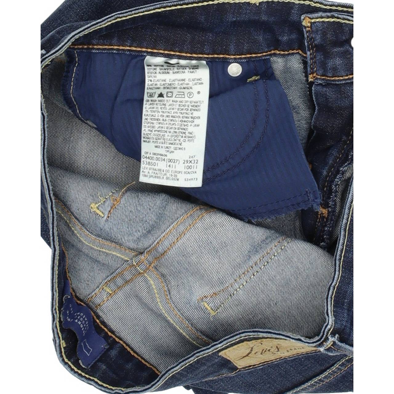 Levi's 4400 Men Blue Straight Regular Stretch Jeans W29 L32
