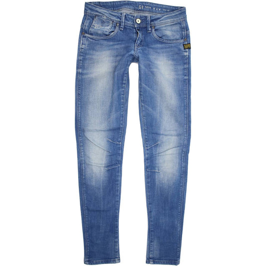 G-Star Refender Women Blue Skinny Slim Stretch Jeans W25 L32