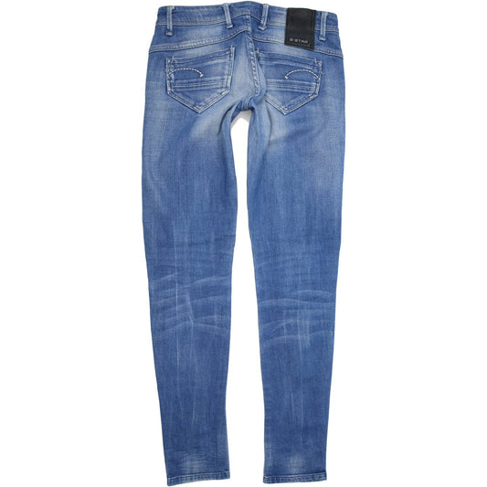 G-Star Refender Women Blue Skinny Slim Stretch Jeans W25 L32