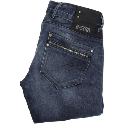 G-Star Women Blue Straight Regular Stretch Jeans W28 L29