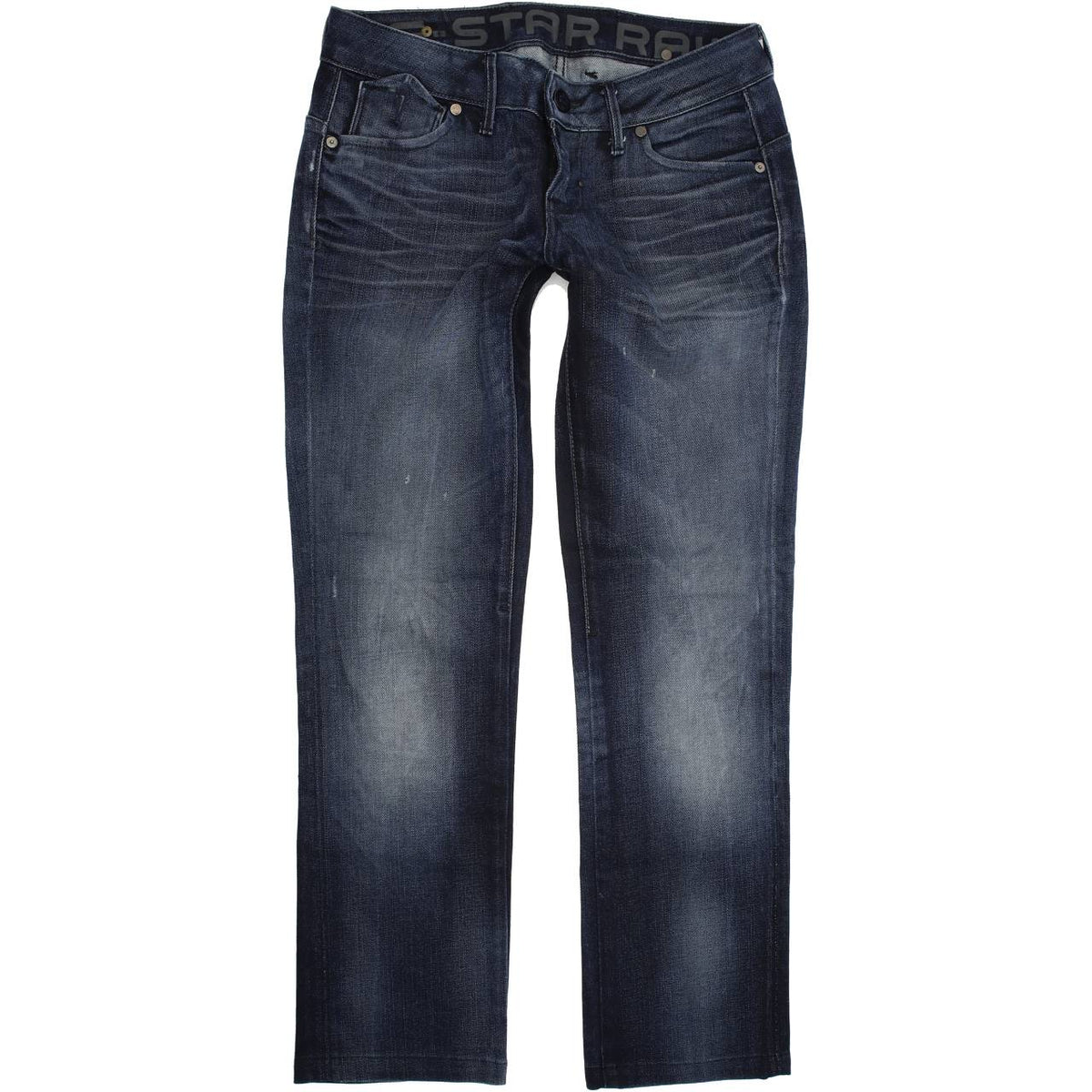 G-Star Women Blue Straight Regular Stretch Jeans W28 L29