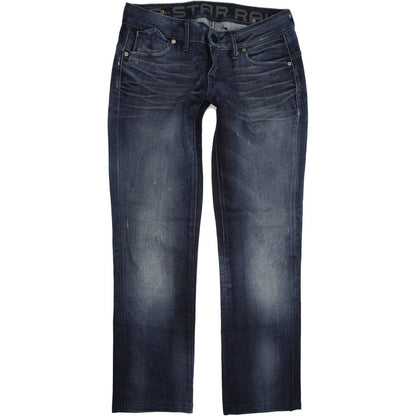 G-Star Women Blue Straight Regular Stretch Jeans W28 L29