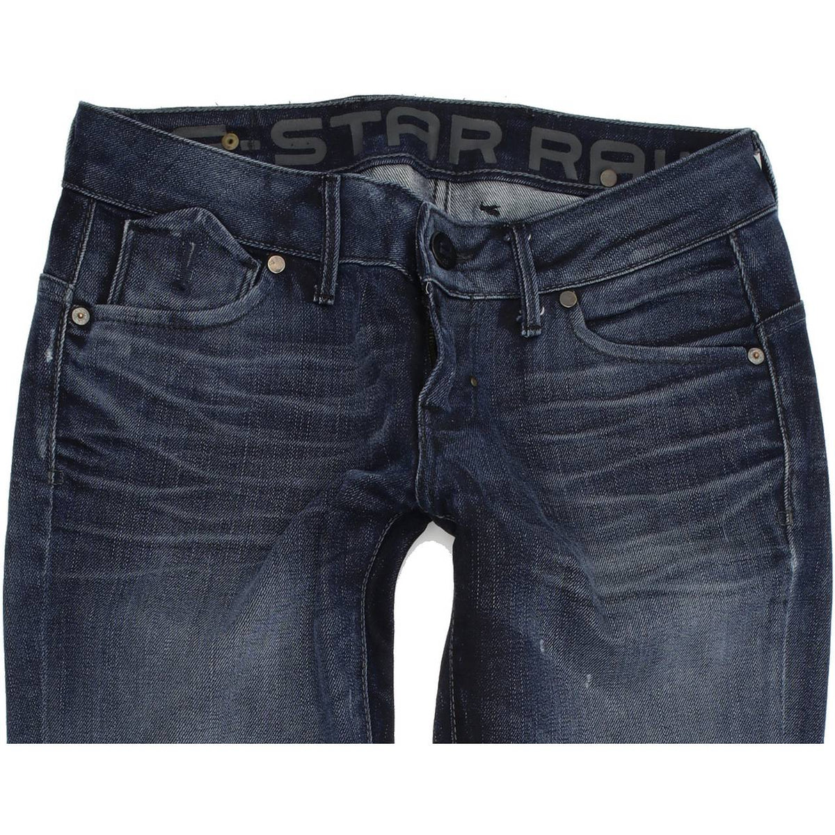 G-Star Women Blue Straight Regular Stretch Jeans W28 L29