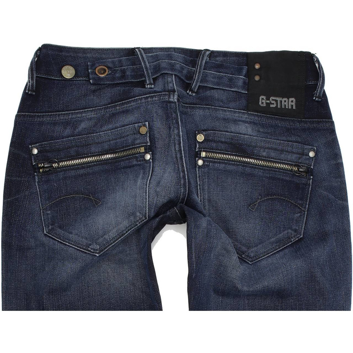 G-Star Women Blue Straight Regular Stretch Jeans W28 L29