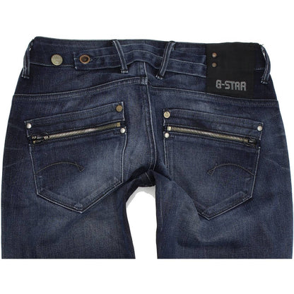 G-Star Women Blue Straight Regular Stretch Jeans W28 L29