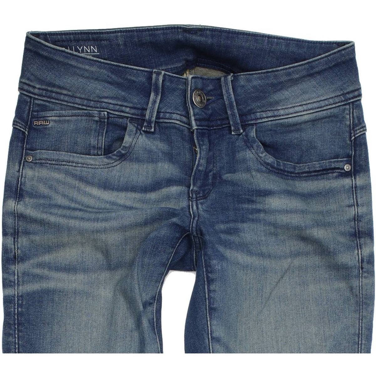 G-Star Lynn Mid Women Blue Skinny Slim Stretch Jeans W26 L32