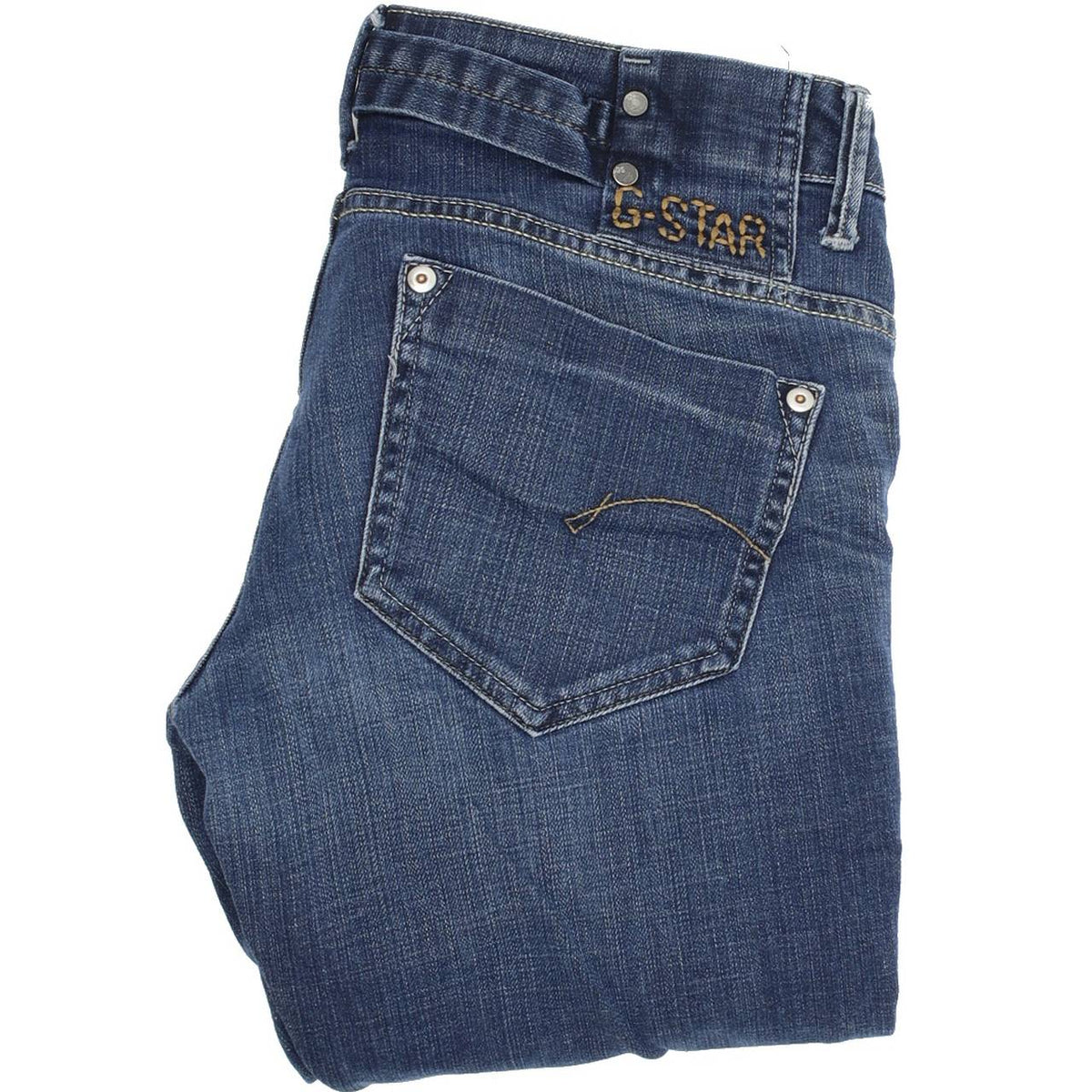 G-Star Midge Women Blue Straight Regular Stretch Jeans W29 L32