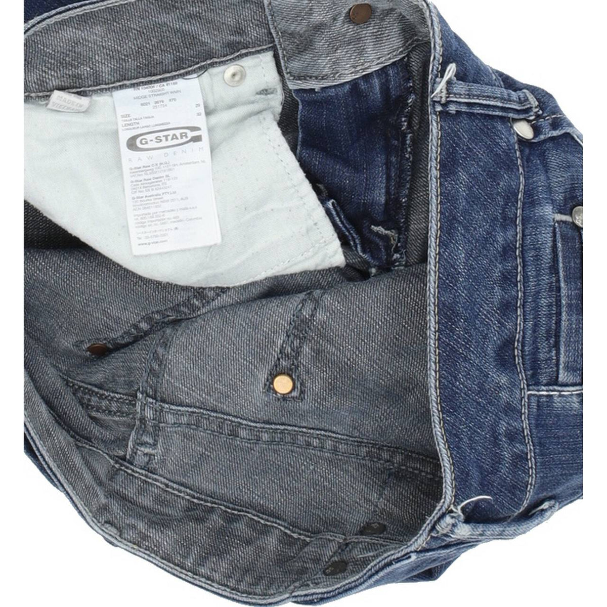 G-Star Midge Women Blue Straight Regular Stretch Jeans W29 L32