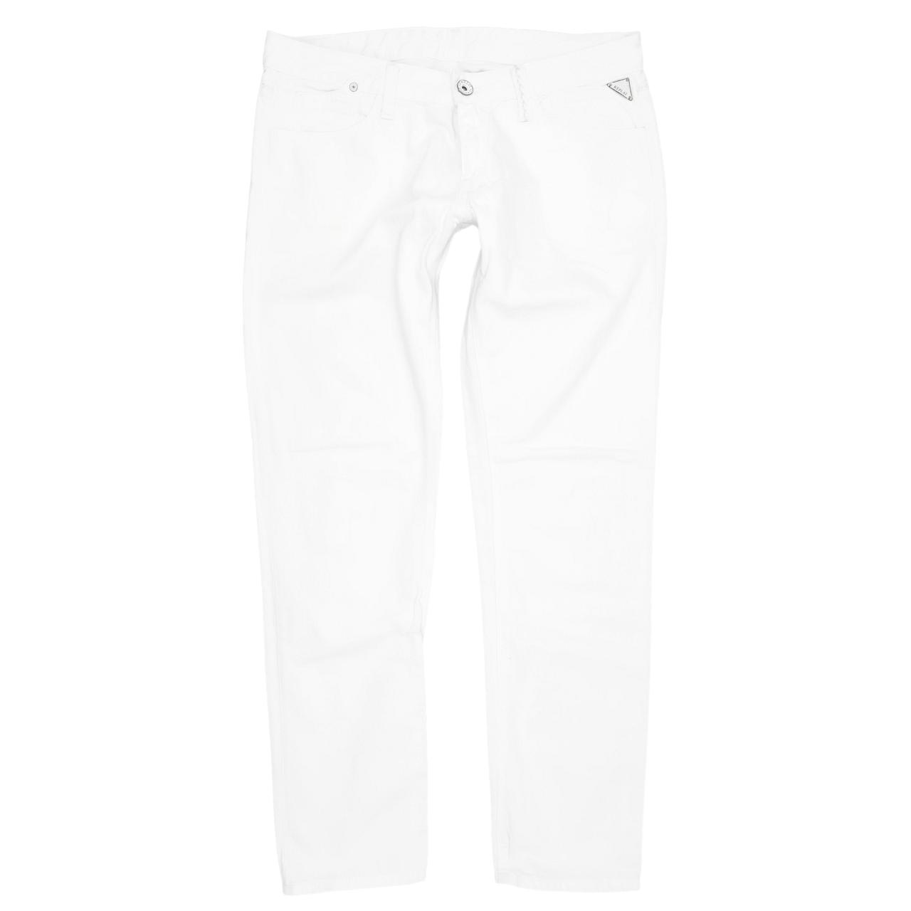 Replay Women White Straight Regular Jeans W30 L30
