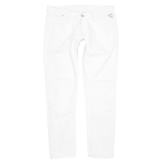 Replay Women White Straight Regular Jeans W30 L30