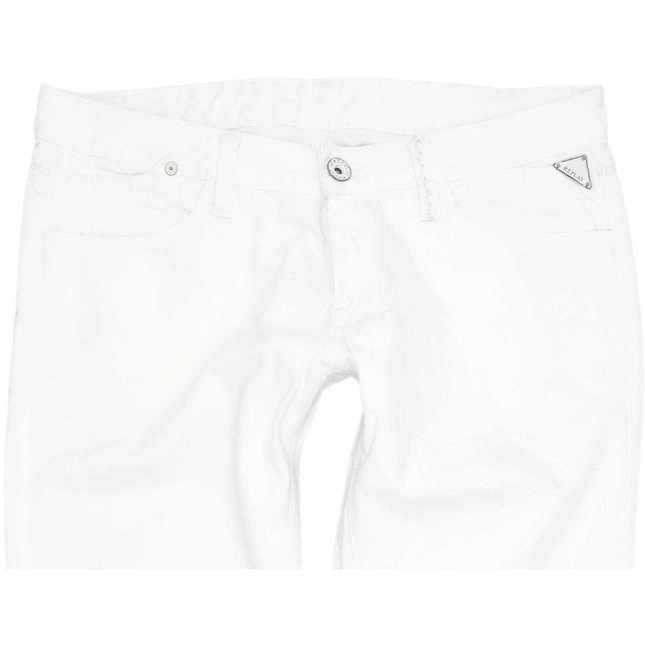 Replay Women White Straight Regular Jeans W30 L30