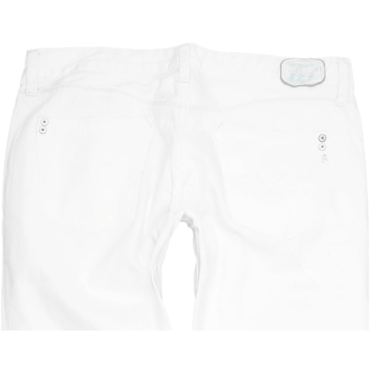 Replay Women White Straight Regular Jeans W30 L30